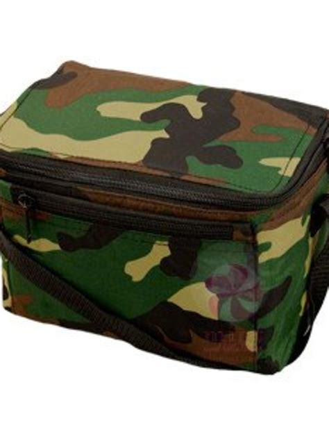 camouflage lunch box with strap